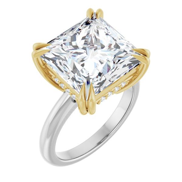 Double Claw-Prong Engagement Ring