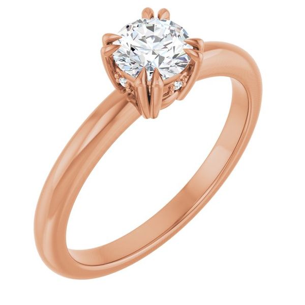 Double Claw-Prong Engagement Ring
