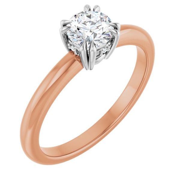 Double Claw-Prong Engagement Ring