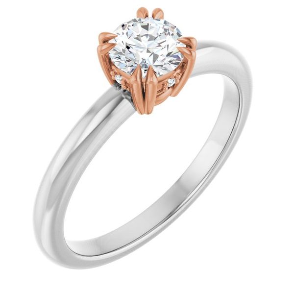 Double Claw-Prong Engagement Ring