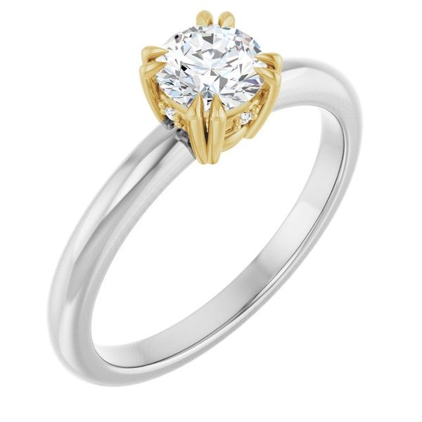 Double Claw-Prong Engagement Ring