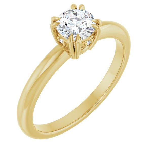 Double Claw-Prong Engagement Ring