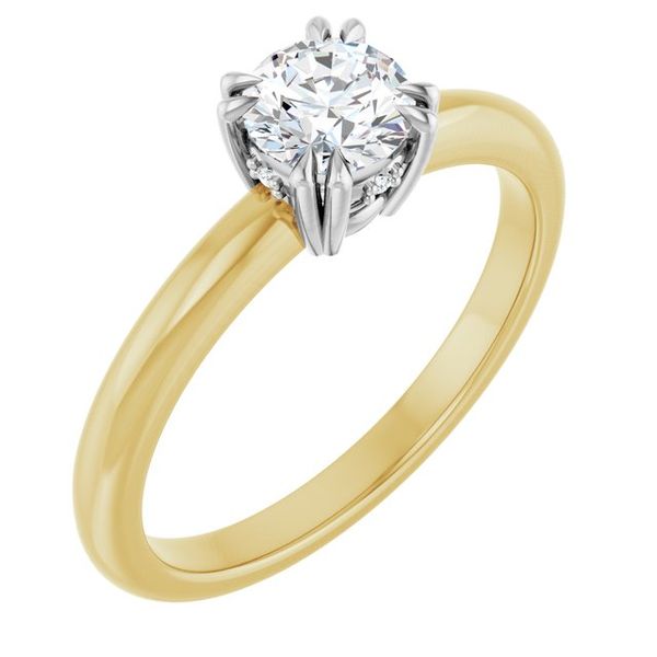 Double Claw-Prong Engagement Ring