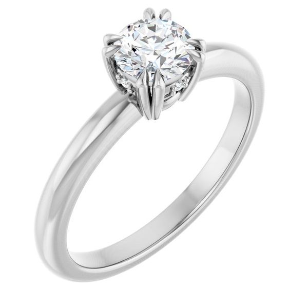 Double Claw-Prong Engagement Ring