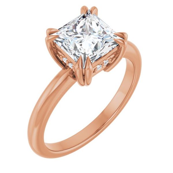 Double Claw-Prong Engagement Ring