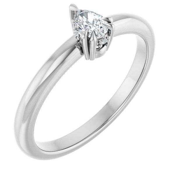 Double Claw-Prong Engagement Ring