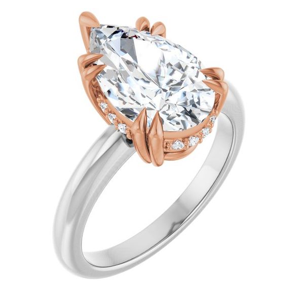 Double Claw-Prong Engagement Ring