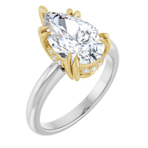 Double Claw-Prong Engagement Ring