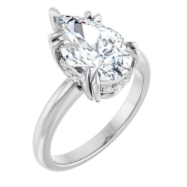 Double Claw-Prong Engagement Ring