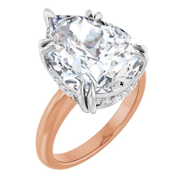 Double Claw-Prong Engagement Ring