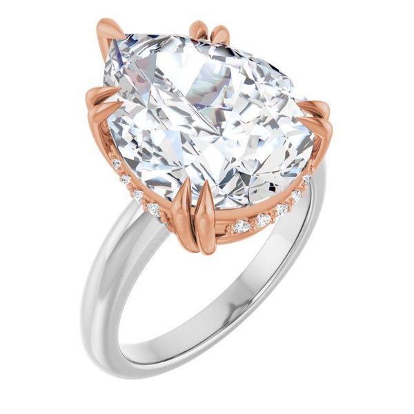 Double Claw-Prong Engagement Ring