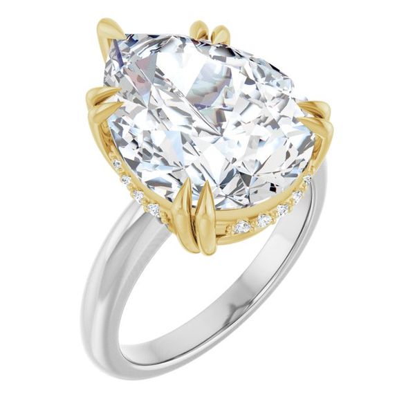 Double Claw-Prong Engagement Ring