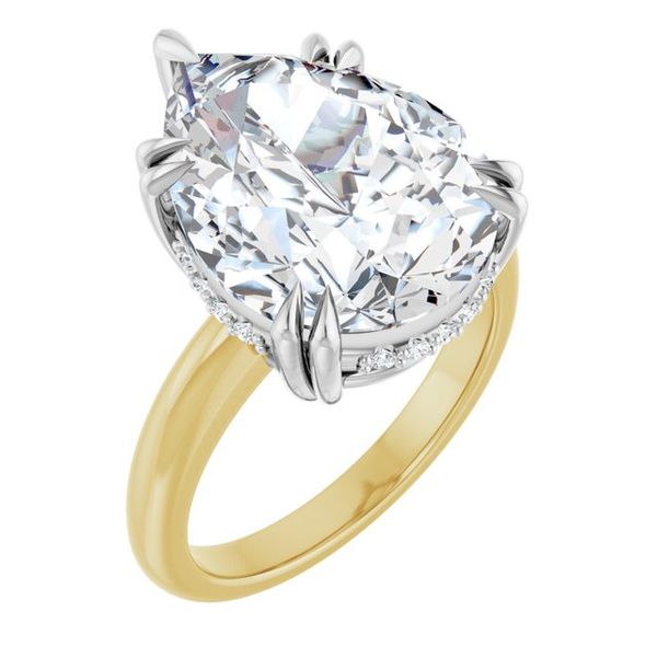 Double Claw-Prong Engagement Ring