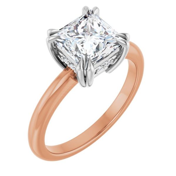 Double Claw-Prong Engagement Ring