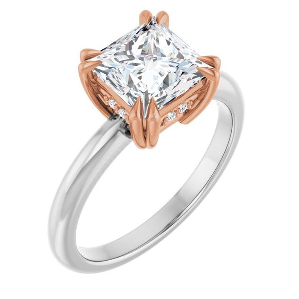 Double Claw-Prong Engagement Ring
