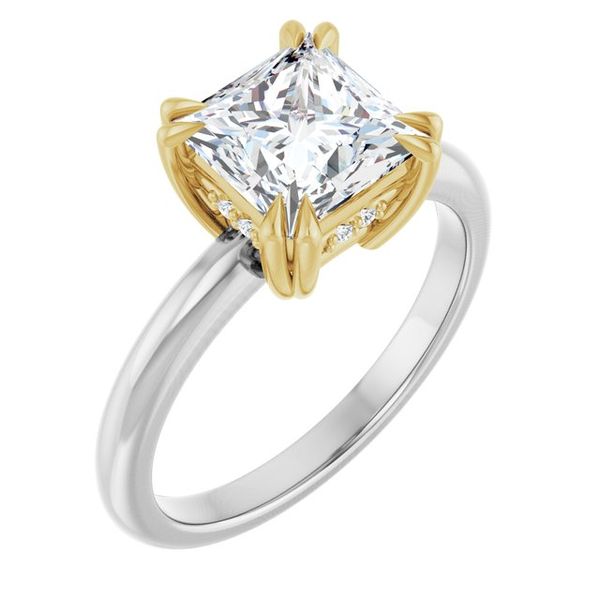 Double Claw-Prong Engagement Ring