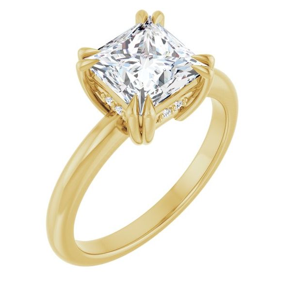 Double Claw-Prong Engagement Ring