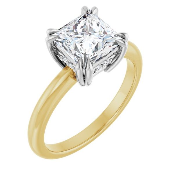 Double Claw-Prong Engagement Ring