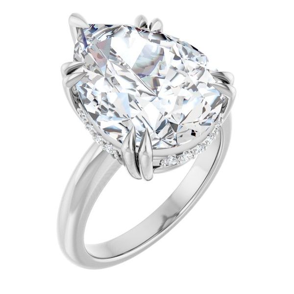Double Claw-Prong Engagement Ring