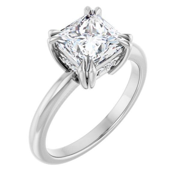 Double Claw-Prong Engagement Ring