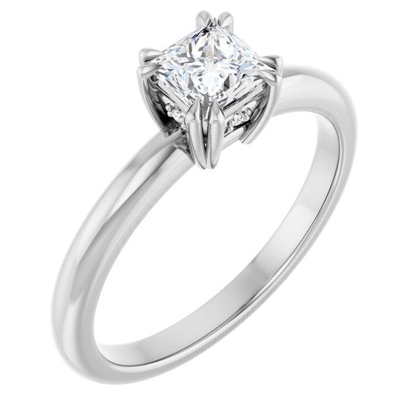 Double Claw-Prong Engagement Ring