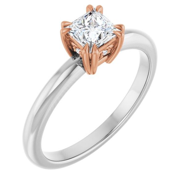 Double Claw-Prong Engagement Ring