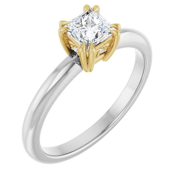Double Claw-Prong Engagement Ring