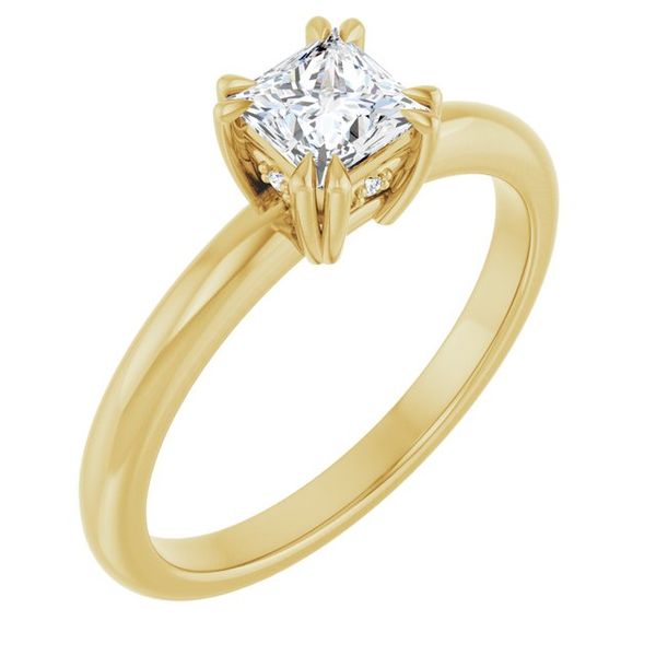 Double Claw-Prong Engagement Ring