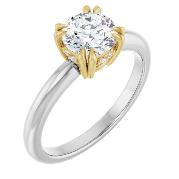 Double Claw-Prong Engagement Ring