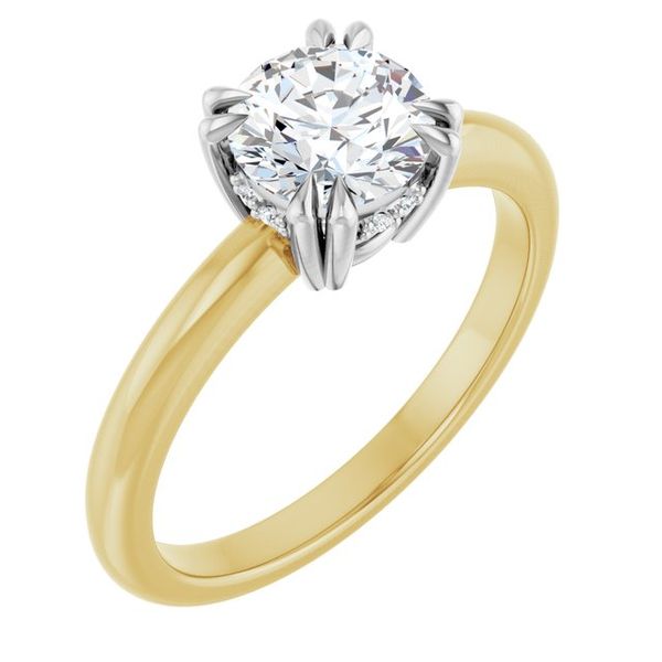 Double Claw-Prong Engagement Ring