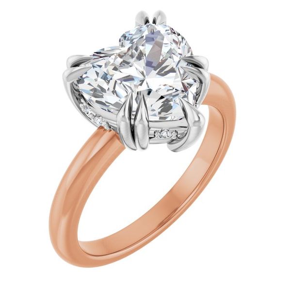 Double Claw-Prong Engagement Ring