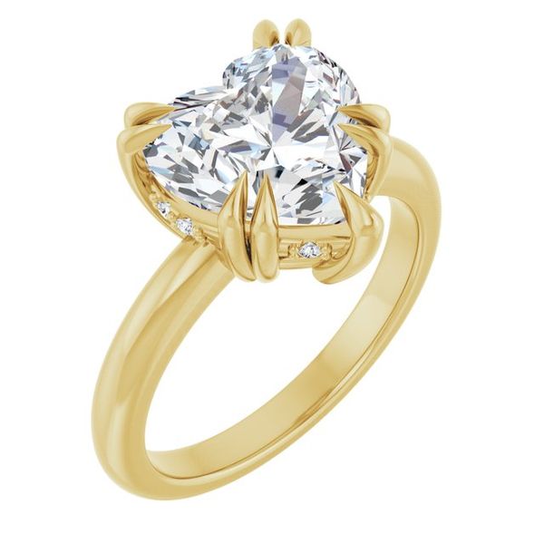 Double Claw-Prong Engagement Ring