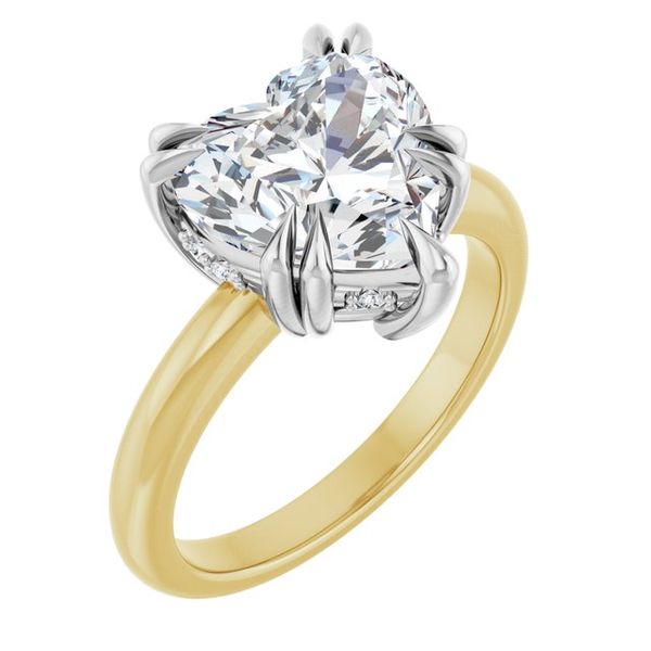 Double Claw-Prong Engagement Ring