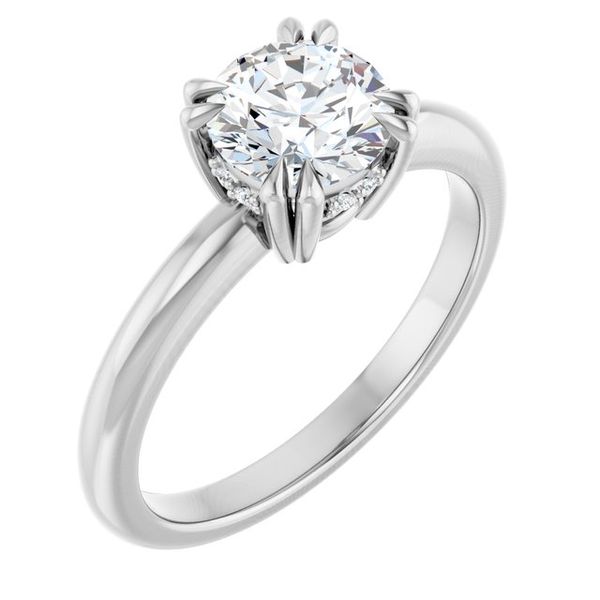 Double Claw-Prong Engagement Ring