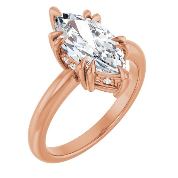 Double Claw-Prong Engagement Ring
