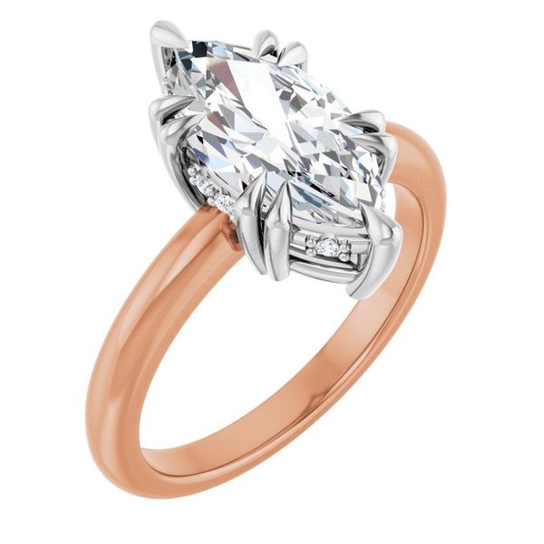 Double Claw-Prong Engagement Ring