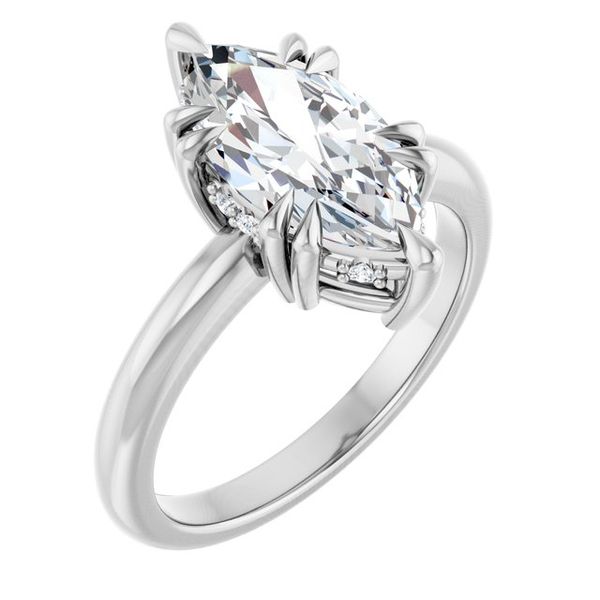 Double Claw-Prong Engagement Ring