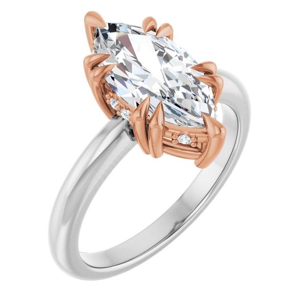 Double Claw-Prong Engagement Ring
