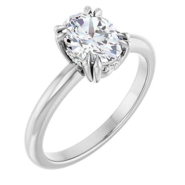 Double Claw-Prong Engagement Ring
