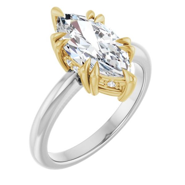 Double Claw-Prong Engagement Ring