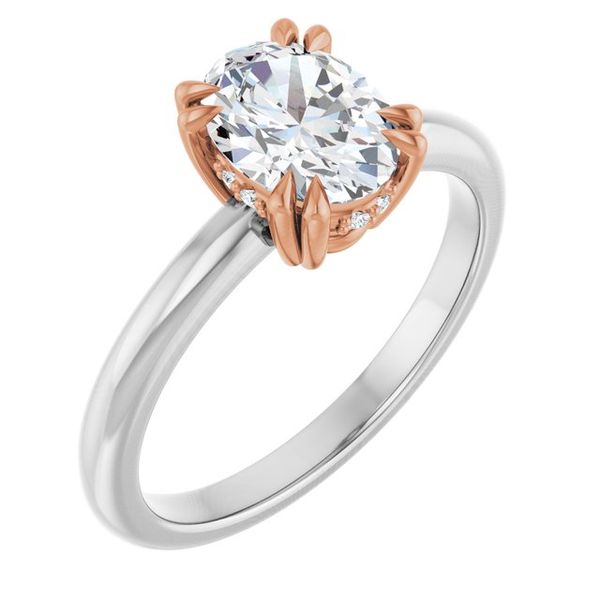 Double Claw-Prong Engagement Ring