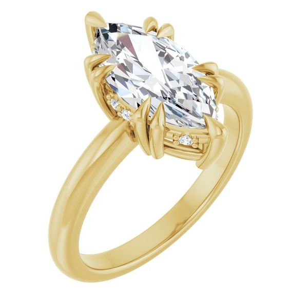 Double Claw-Prong Engagement Ring
