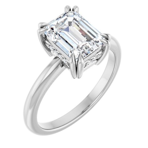 Double Claw-Prong Engagement Ring