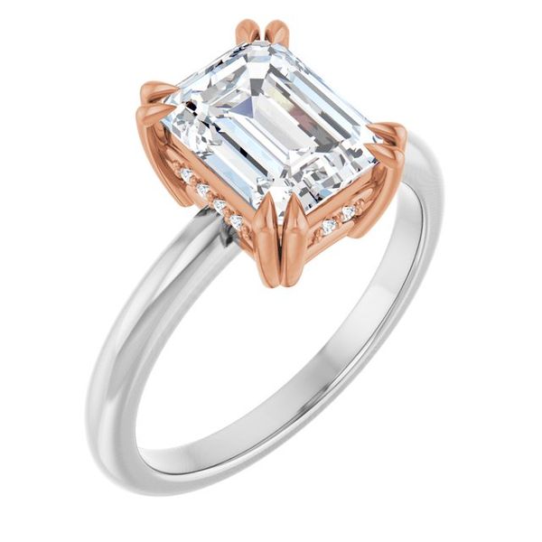 Double Claw-Prong Engagement Ring