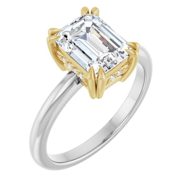 Double Claw-Prong Engagement Ring