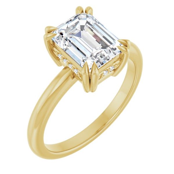 Double Claw-Prong Engagement Ring
