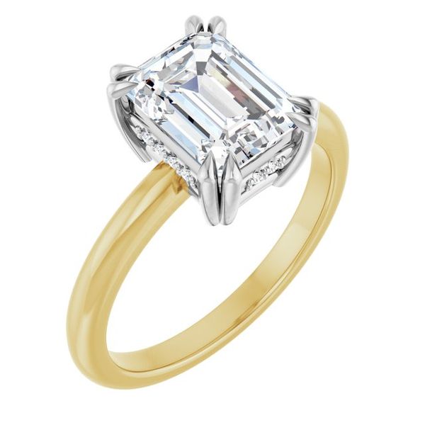 Double Claw-Prong Engagement Ring