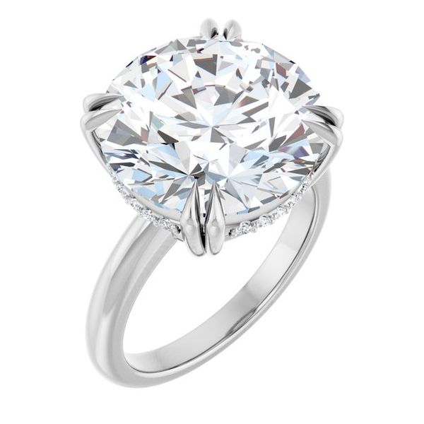 Double Claw-Prong Engagement Ring