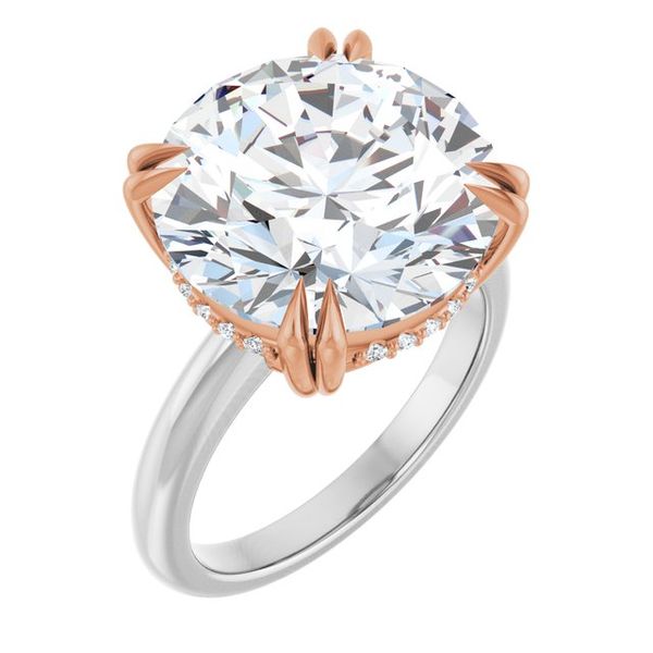 Double Claw-Prong Engagement Ring