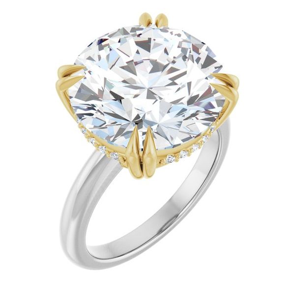 Double Claw-Prong Engagement Ring